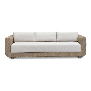 Moe's Soma Natural Outdoor Sofa with Olefin Cushions