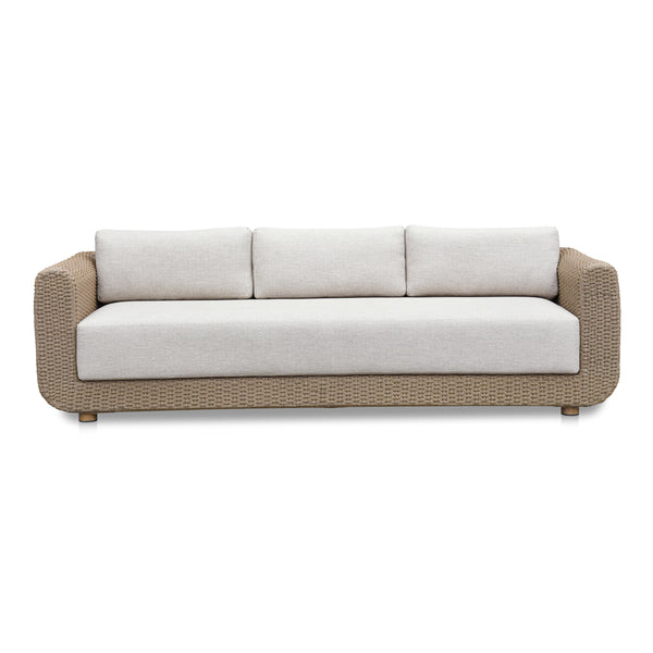 Moe's Soma Natural Outdoor Sofa with Olefin Cushions