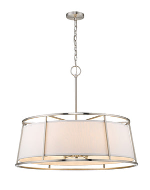 Lenyx Pendant 8 Light Pendant in Brushed Nickel Finish