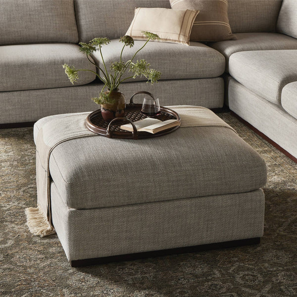 Colt Sectional Ottoman In Canton Dove-Aged Sienna