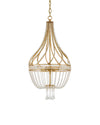 Ingénue Gold Chandelier In Antique Gold Leaf