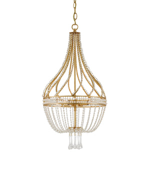 Ingénue Gold Chandelier In Antique Gold Leaf