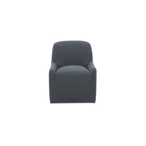 Moe's Maisie Rolling Dining Chair in Slate Blue