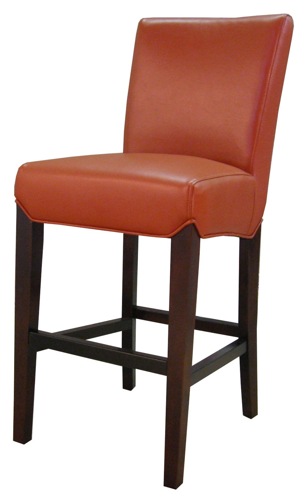 Milton Bonded Leather Counter Stool In Pumpkin