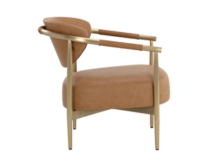 HELOISE LOUNGE CHAIR - MILLIKEN COGNAC