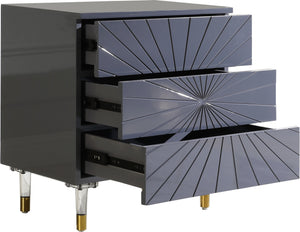 Darryl Side Table In Grey Lacquer