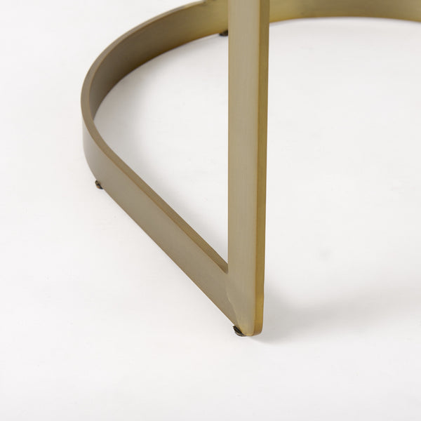 Hollyfield 20.5 x 19.7 x 32.7 Cream Fabric Seat W/ Gold Metal Base Bar Stool
