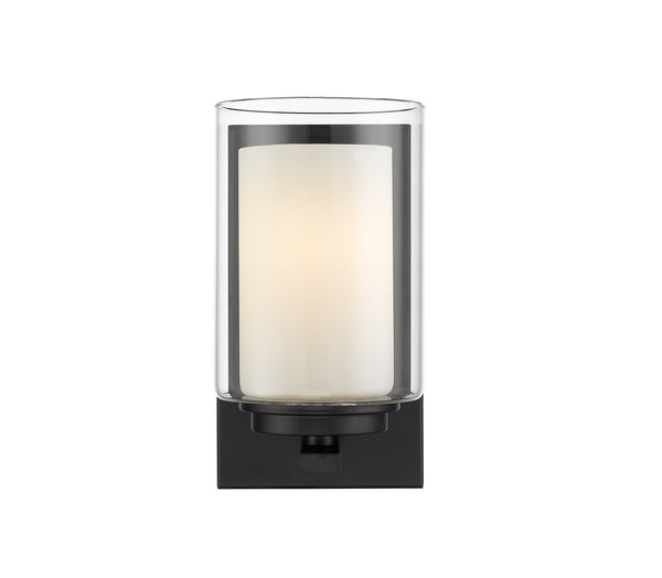 Willow 1 Light Wall Sconce in Matte Black Finish