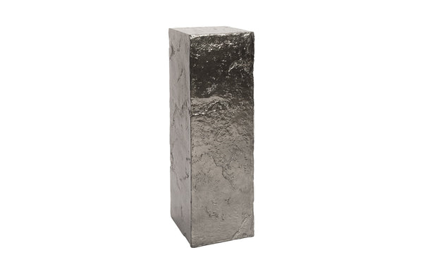 Slate E Pedestal, Liquid Silver