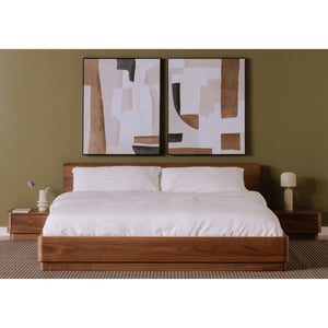 Moe's Round Off Small Nightstand in Walnut
