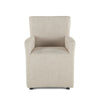 Peabody Off-White Linen Wheeled Armchair
