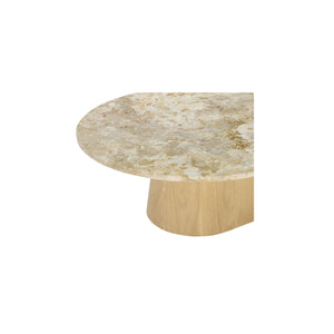 Moe's Carly Coffee Table Panther Stone Oak Base