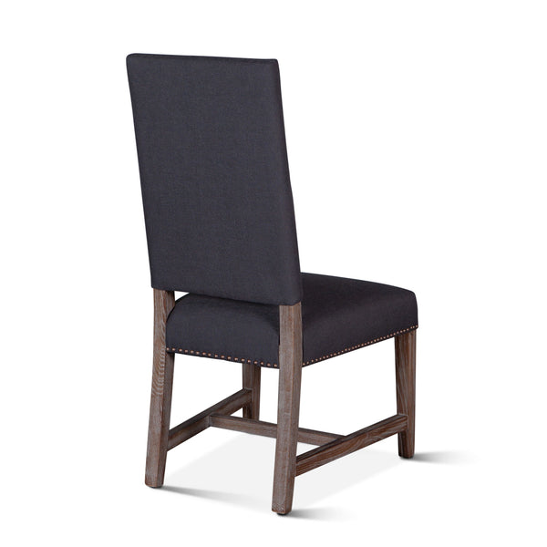 Darcy Dining Chair Dark Grey Linen Driftwood Finish