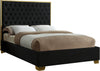 Jared Full Bed In Black Velvet
