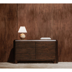 Rowan 6 Drawer Dresser in Dark Brown Acacia