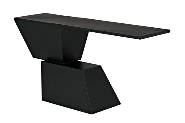 Pieta Console in Matte Black Industrial Steel