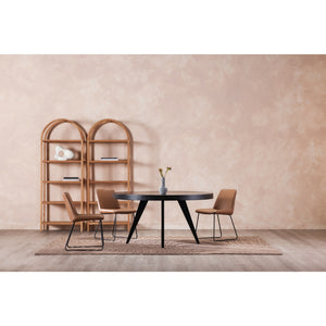 Moe's Parq 60" Round Dining Table Black Acacia
