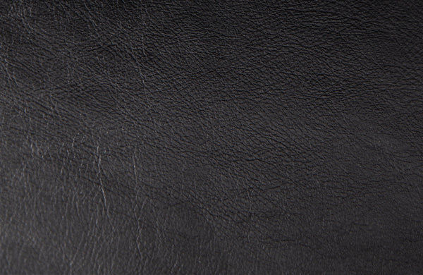 Buraco Teak Relax Chair with Gloss Finish and Black Leather Upholstery
