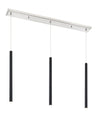Forest 3 Light Island/Billiard in Brushed Nickel Finish