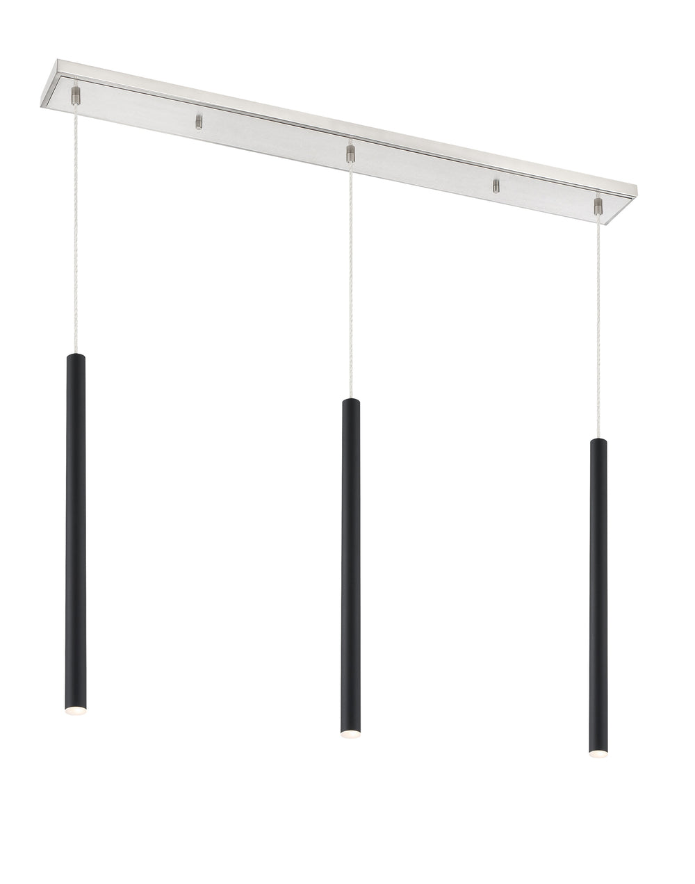 Forest 3 Light Island/Billiard in Brushed Nickel Finish