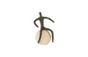 Abstract Figure on Bleached Wood Base, Bronze Finish