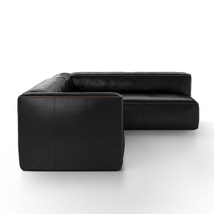 NOLITA 2-PIECE SECTIONAL-RIDER BLACK
