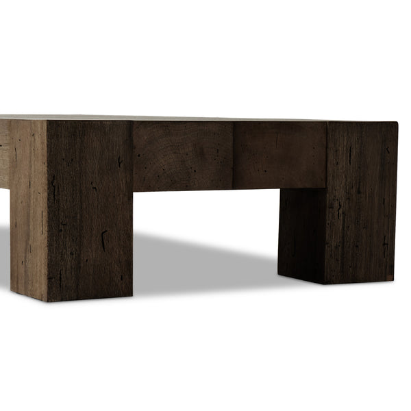 Abaso Rectangular Coffee Table In Ebn Rstic
