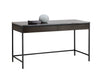 Stamos Desk - Black - Light Grey Marble / Charcoal Grey