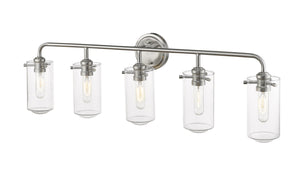 Delaney 5 Light Vanity in Brushed Nickel Finish