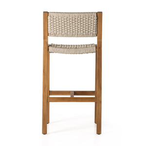 Delano Outdoor Bar Stool In Natural Teak