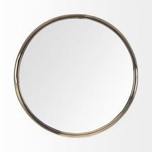 Serkis 15L x 15W Gold Metal Mirrored Base Round Tray