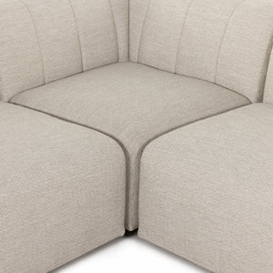 Gwen Outdoor 5 Pc Sectional In Faye Sand