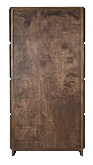 Collins Hutch in Dark Walnut with Glass Accents