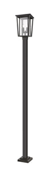 Seoul 2 Light Outdoor Post Mounted Fixture in Oil Rubbed Bronze Finish