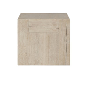 Bristol Solid Wood Square End Table in Aged Cream