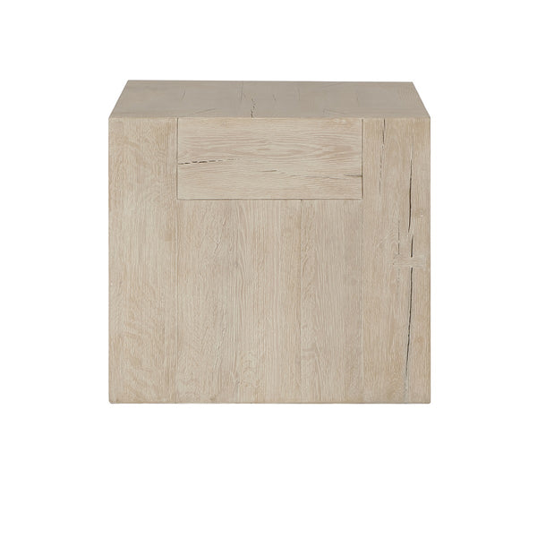Bristol Solid Wood Square End Table in Aged Cream