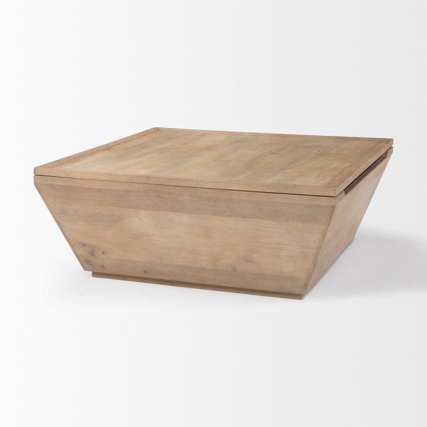 Wyatt 41.0L x 41.0W x 16.0H Brown Wood Angular Coffee Table