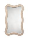 Deli Wavy Bamboo Wall Mirror, Cream