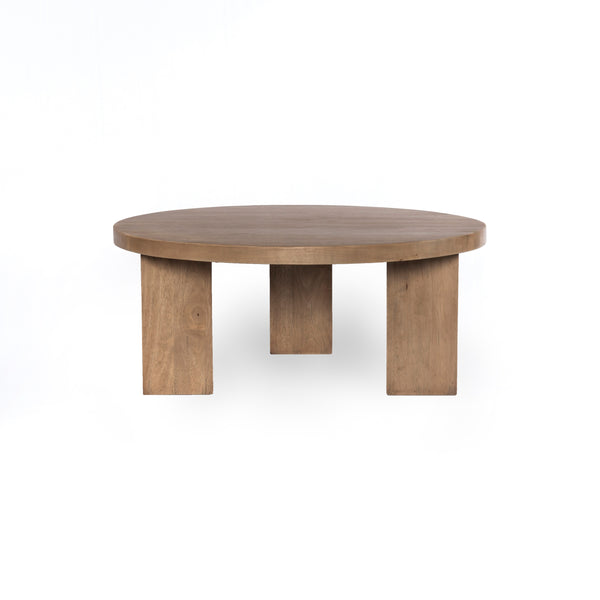 Mesa Round Coffee Table-Light Brushed