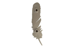 Feathers Wall Art, Silver Leaf, Set of 2, Large