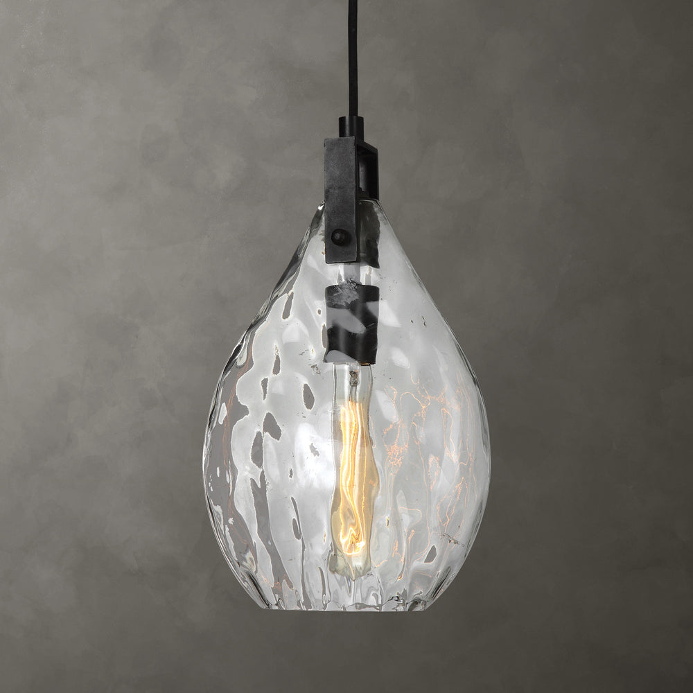 Campester 1 Light Watered Glass Mini Pendant