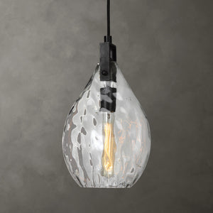 Campester 1 Light Watered Glass Mini Pendant