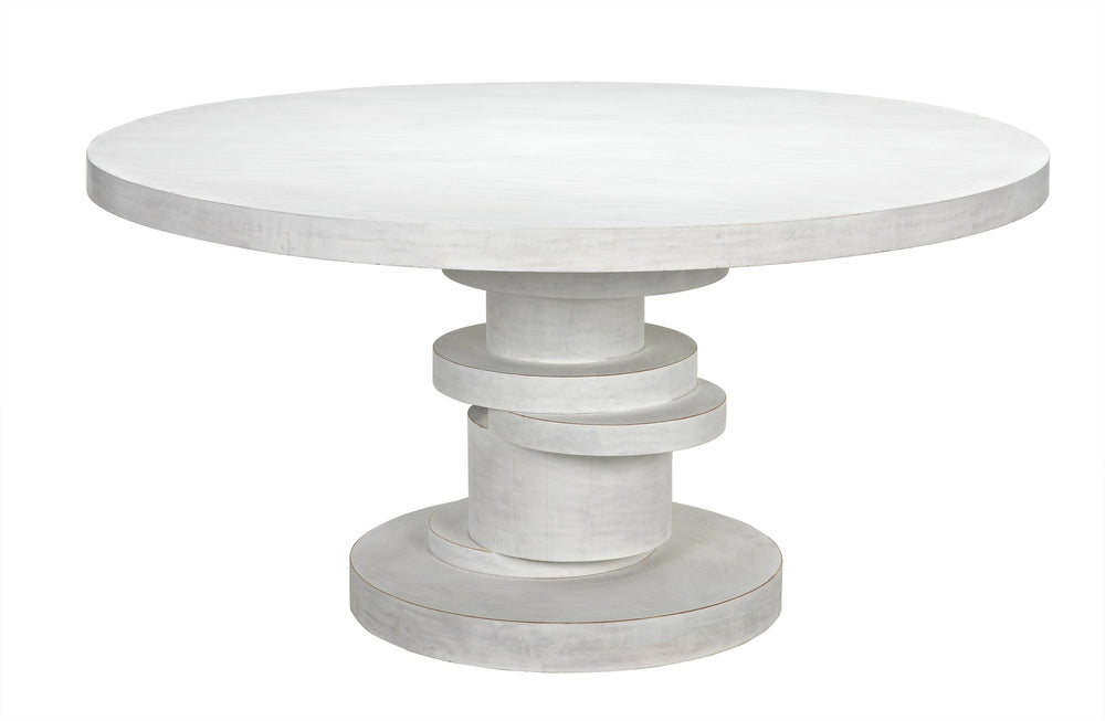 Hugo Dining Table 60",  White Wash