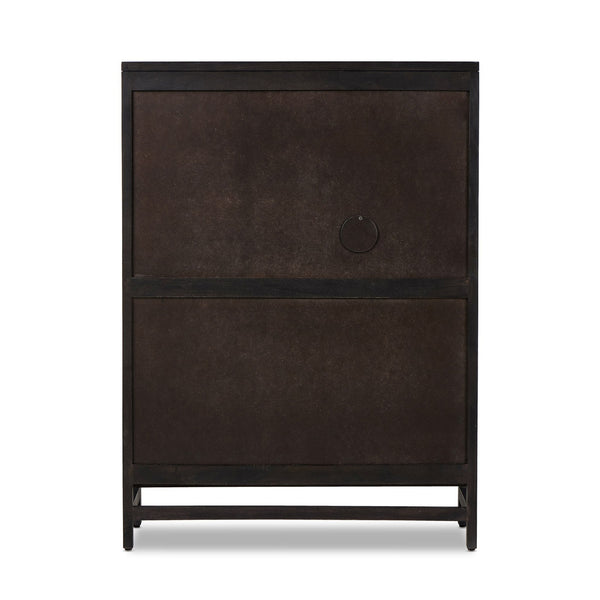 Caprice Bar Cabinet - Black Wash Mango