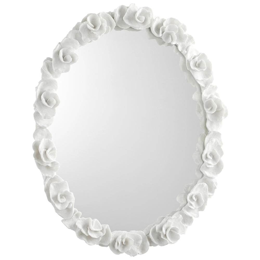 Gardenia Mirror In White