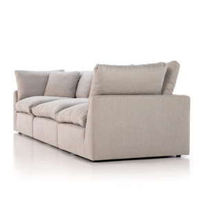 Stevie 3Pc Sectional Sofa In Destin Flannel