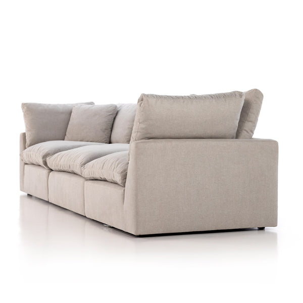 Stevie 3Pc Sectional Sofa In Destin Flannel
