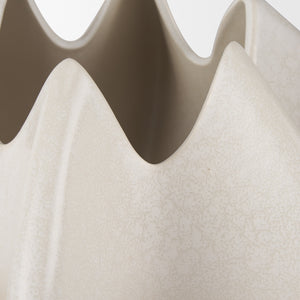 Ulrich Sculptural Cream Glazed Ceramic Vase