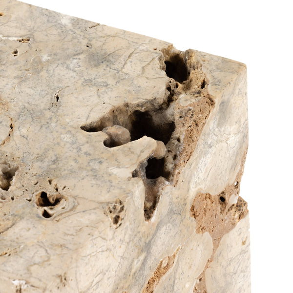 Faydon End Table In Romano Fosse Travertine
