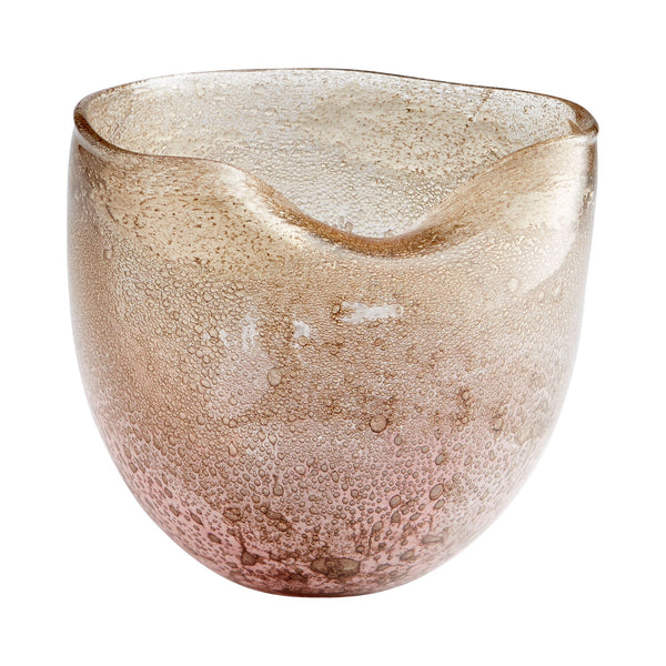 Wide Prospero Vase in Purple and Gold Dust